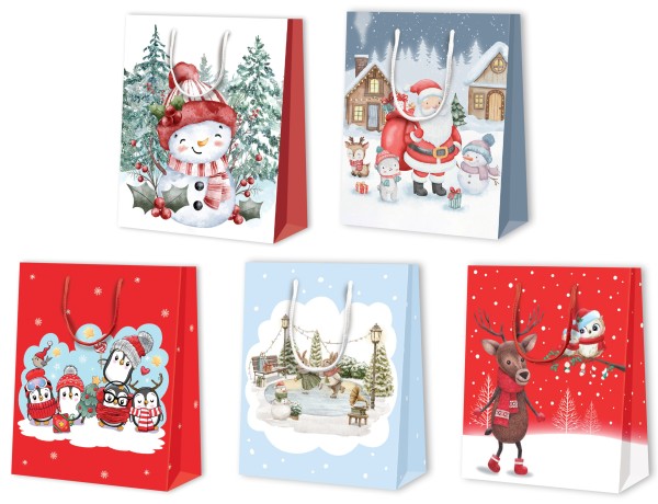 Weihnachten Tragtaschen sortiert A4