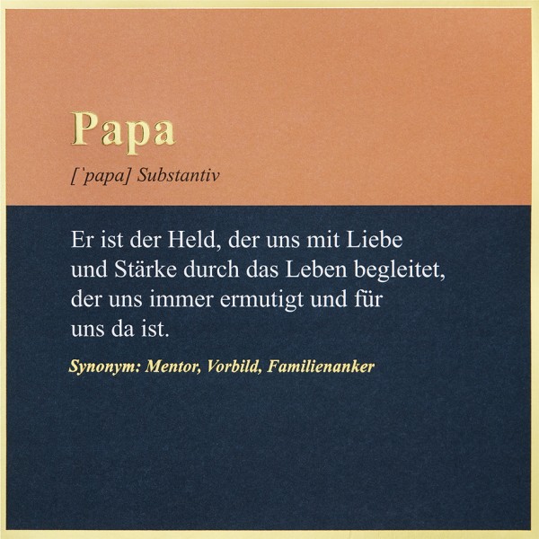 Papa - SimplyGold - Plastikfrei (Quadratisch)