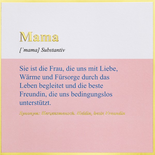 Mama - SimplyGold - Plastikfrei (Quadratisch)