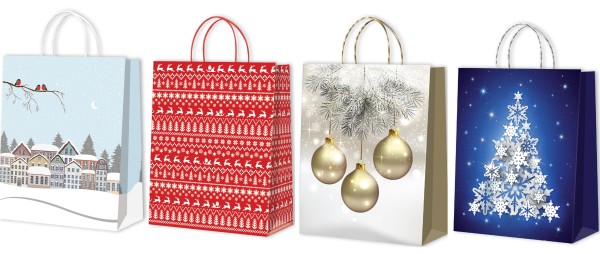 Weihnachten Tragtaschen sortiert A4