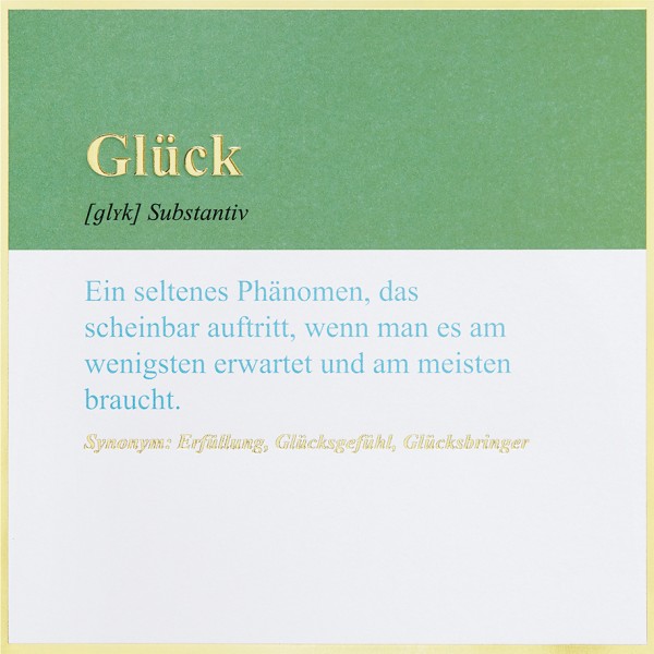 Glück - SimplyGold - Plastikfrei (Quadratisch)