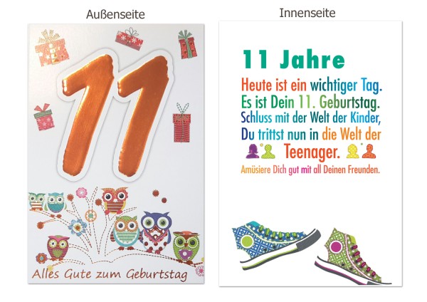 Zahlengeburtstag Kinder - 11er