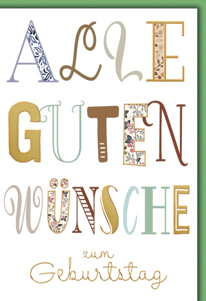 Geburtstag - Schrift