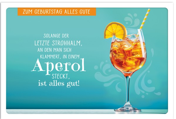 Geburtstag - Spruch Aperol