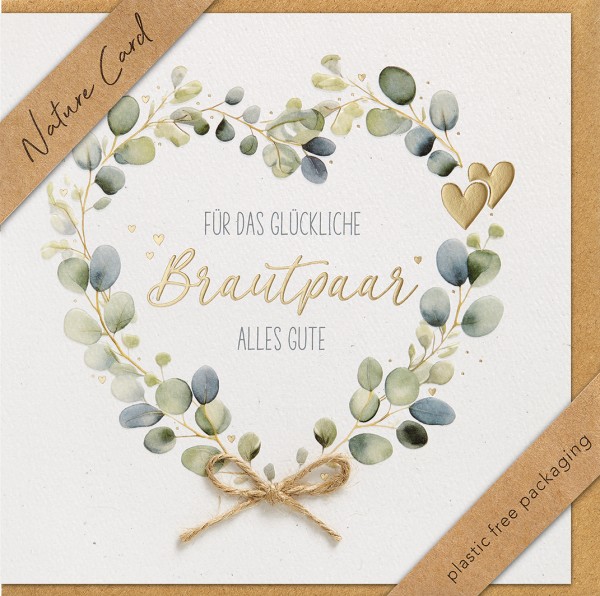 Hochzeit - Nature Card - Plastikfrei (Quadratisch)