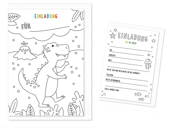 Einladungskarte Kinder 6er