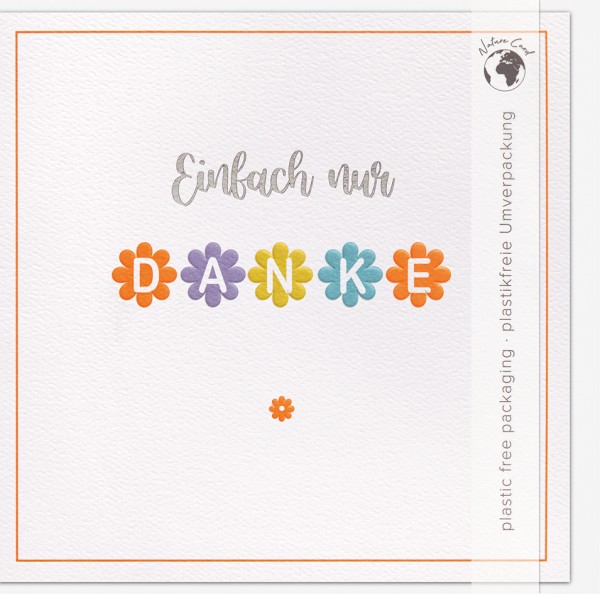 Danke - Good Vibes Nature - Plastikfrei (Quadratisch)