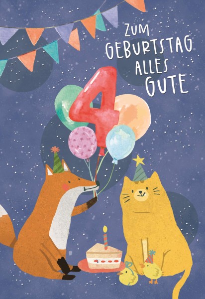 Zahlengeburtstag Kinder - 4er