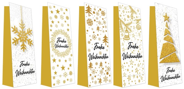 Weihnachten Tragtaschen sortiert Flasche