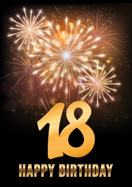 Geburtstag A4 - Format - 18er
