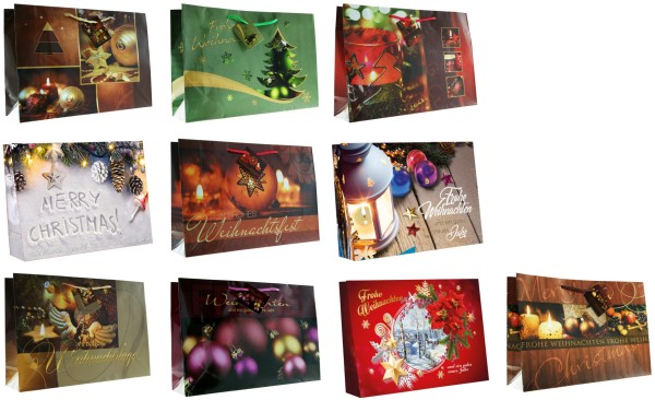 Weihnachten Tragtaschen sortiert A4