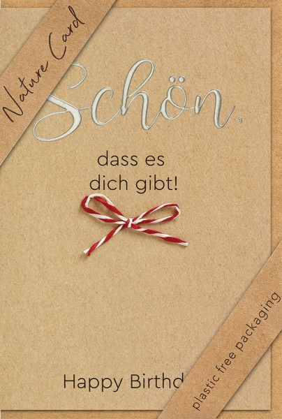 Geburtstag - Nature Card - Plastikfrei
