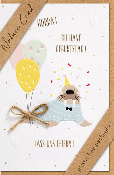 Geburtstag - Nature Card - Plastikfrei