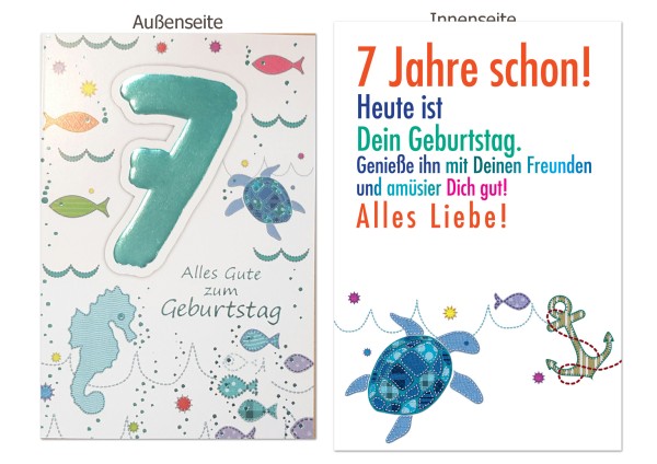 Zahlengeburtstag Kinder - 7er