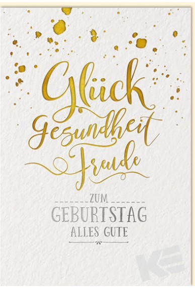 Geburtstag - Schrift