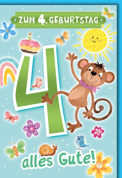 Zahlengeburtstag Kinder - 4er