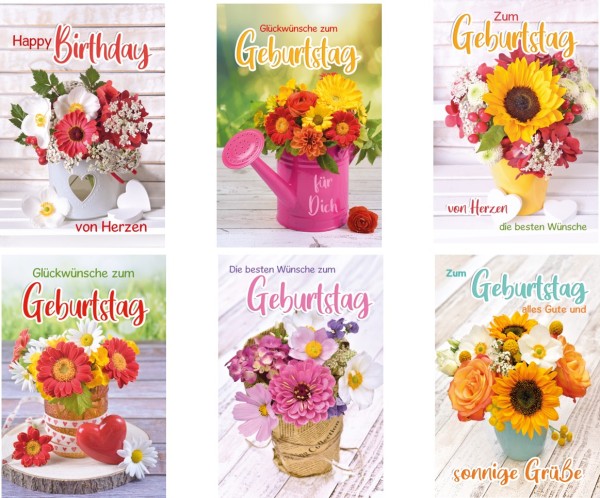 Kassette 100er - Geburtstag Blumen