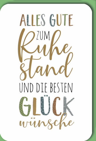 Allgemein - Ruhestand