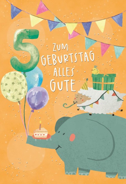 Zahlengeburtstag Kinder - 5er